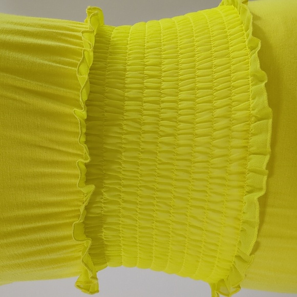 Twin-Set Sunshine Yellow Ruffled Midi Dress - Picture 3 of 16